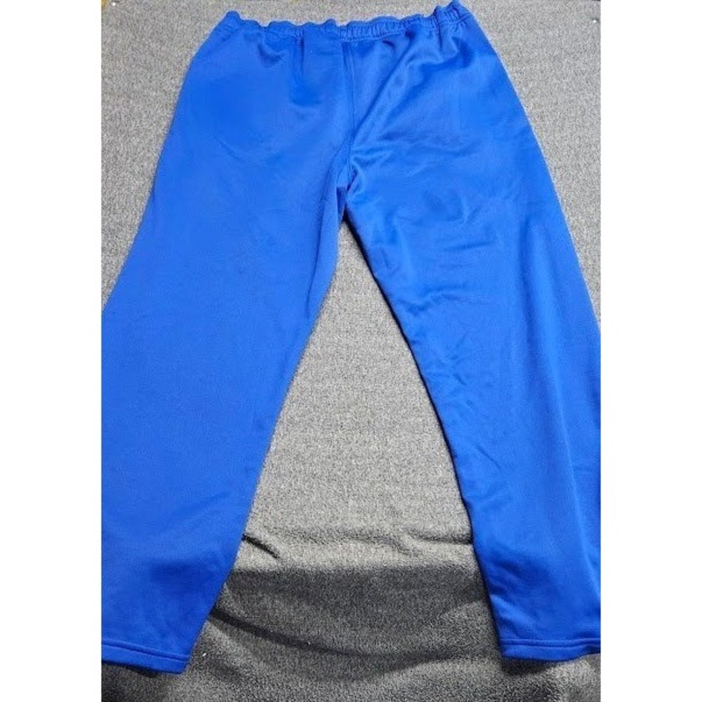 Adidas Track Pants Mens 2XLT Blue Kansas Jayhawks ClimaWarm M34652 Team Worn - Picture 8 of 11